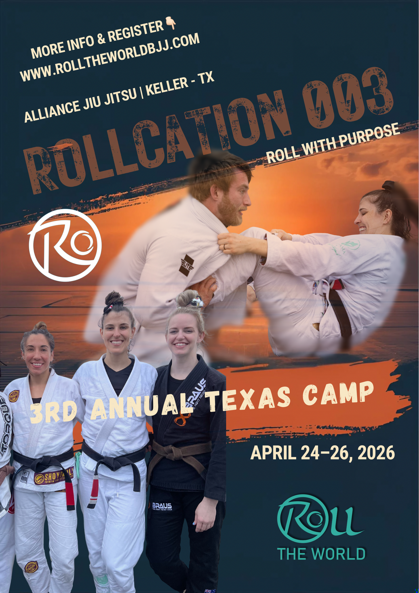 3rd Annual Texas BJJ Camp 🌊 Rollcation 003 | April 24-26th 2026