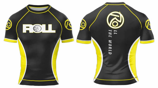 Men's RTW Rash Guard #010 - Modern Black and Yella